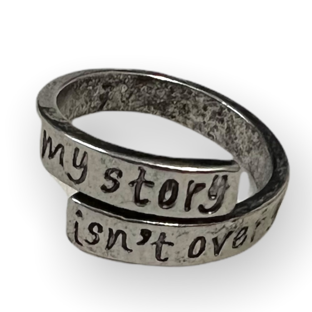 “My Story Isn’t Over Yet” adjustable ring
